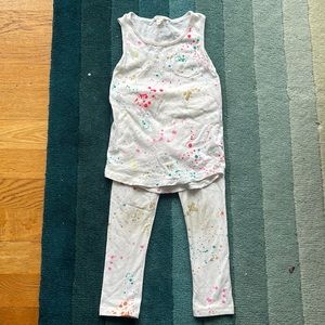 Crewcuts splatter paint tank and leggings